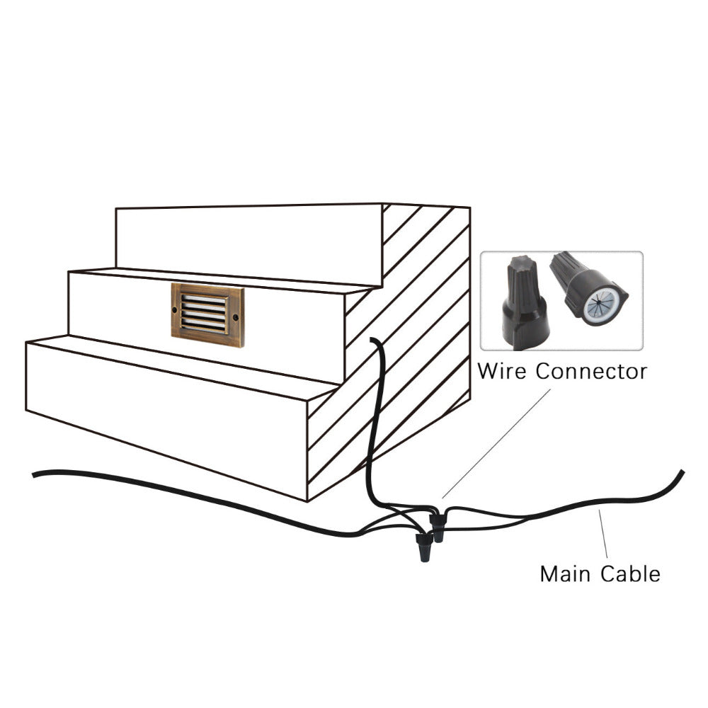 Buy Outdoor Step Lights Australia Outdoor Step Light 12V L114mm Frosted Lens Bronze Cast Aluminium - PI-SLC2111WB