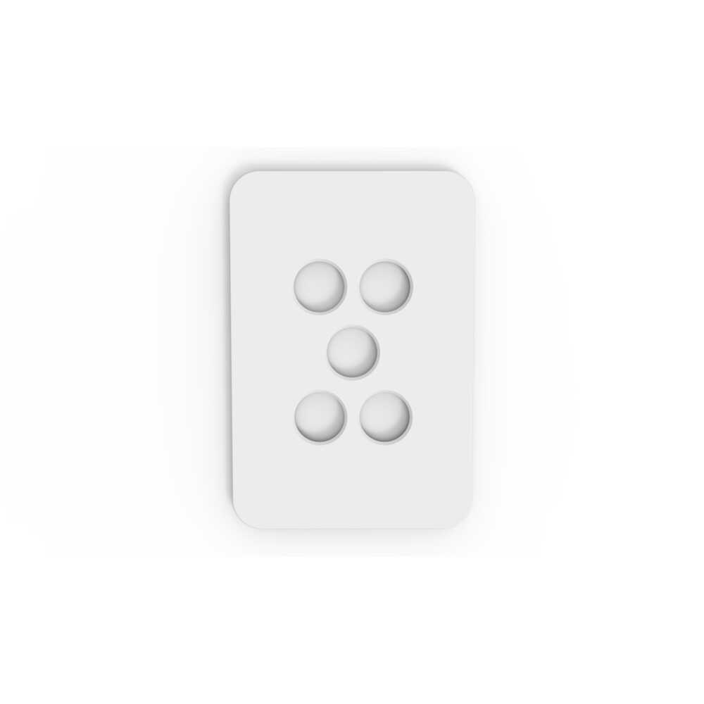 Buy Accessories & More Australia Pixie Smart Face Plate Gloss White Polycarbonate 5 Gang Configurations - SWAC5GW