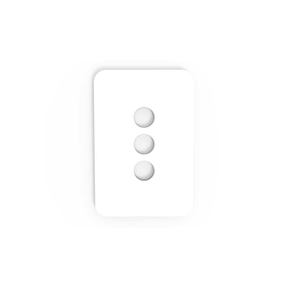 Buy Accessories & More Australia Pixie Smart Face Plate W89mm White Polycarbonate 3 Gang Configurations - SWALC3SGW