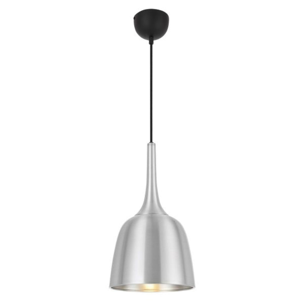 Buy Pendant Lights Australia Polk-20 1 Light Pendant Aluminium Brush, Black POLK PE20-ALB