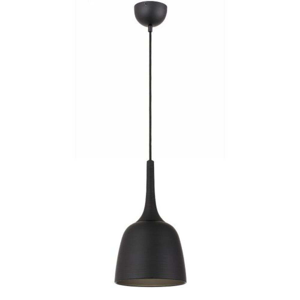 Buy Pendant Lights Australia Polk-20 1 Light Pendant Black Brushed, Black POLK PE20-BKB
