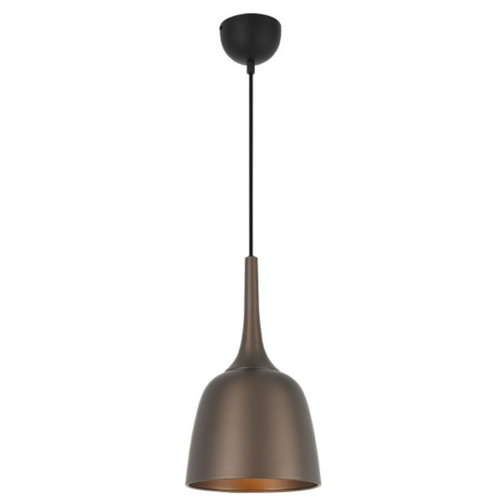 Buy Pendant lights australia - Polk-20 1 Light Pendant Bronze Brush, Black POLK PE20-BZB