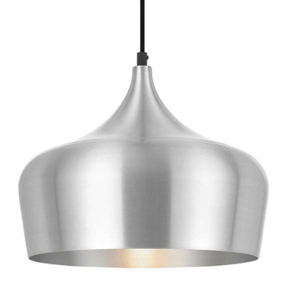 Buy Pendant Lights Australia Polk-30 1 Light Pendant Aluminium Brushed, Black POLK PE30-ALB