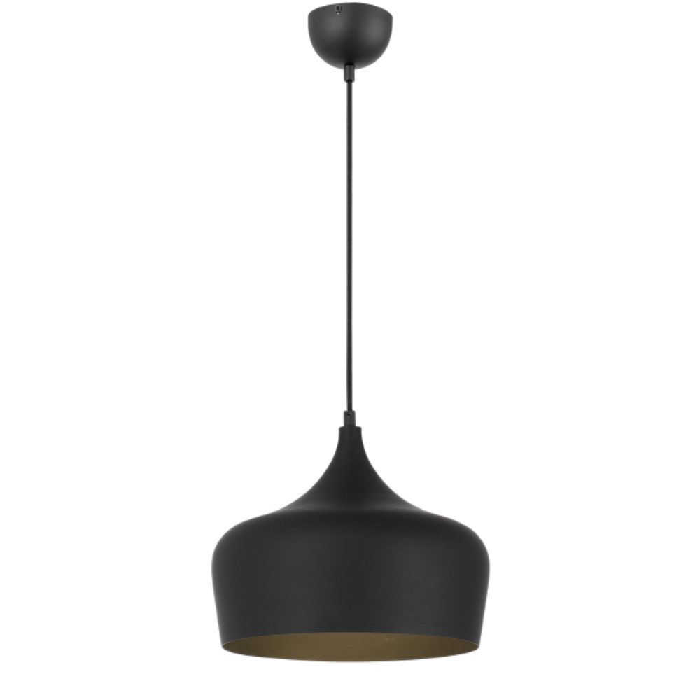 Buy Pendant Lights Australia Polk-30 1 Light Pendant Black Brushed, Black POLK PE30-BKB