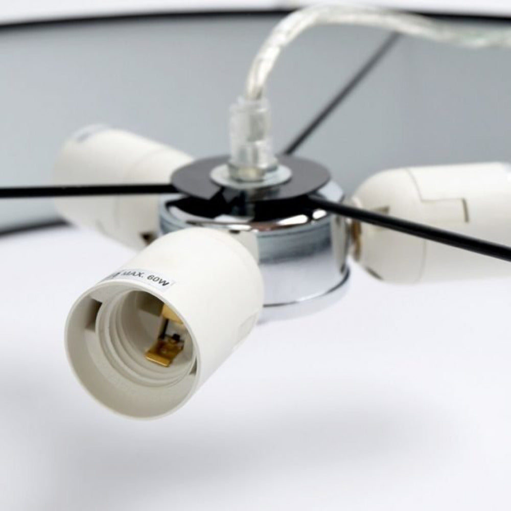 Buy Pendant Lights Australia Mara Drum Pendant Light with Black Shade - LL002PL018B