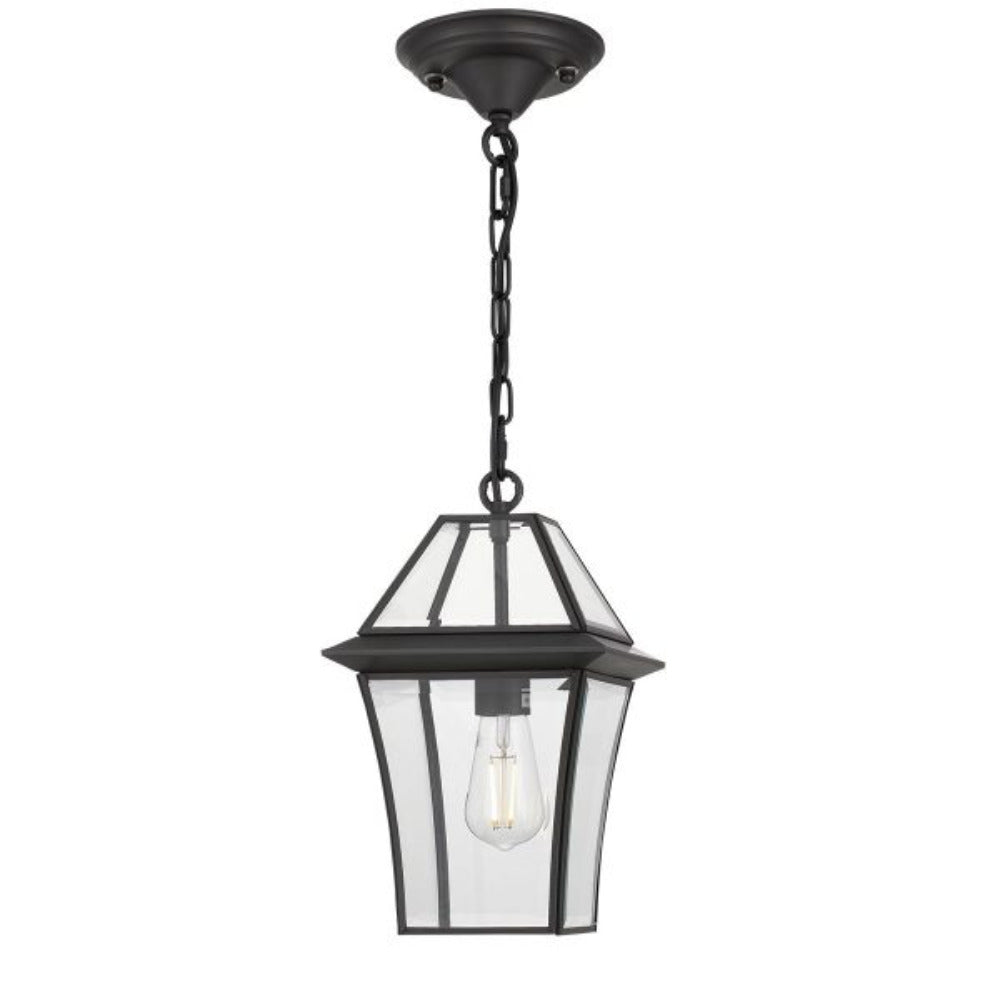 Buy Outdoor Pendant Lights Australia Rye 20 1 Light Pendant Black, Clear RYE PE20-BK