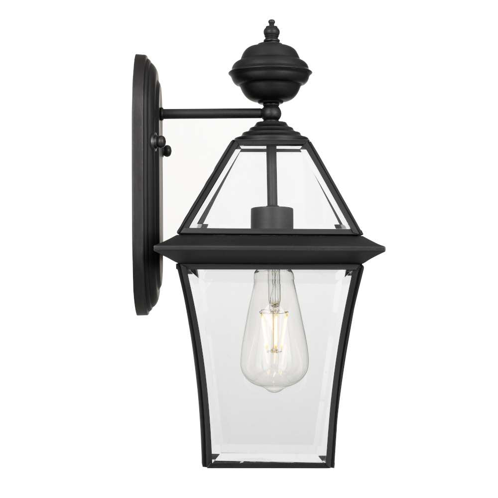 Buy Outdoor Wall Lanterns Australia Rye 1 Light Wall Light IP44 Black & Clear - RYE EX20-BK