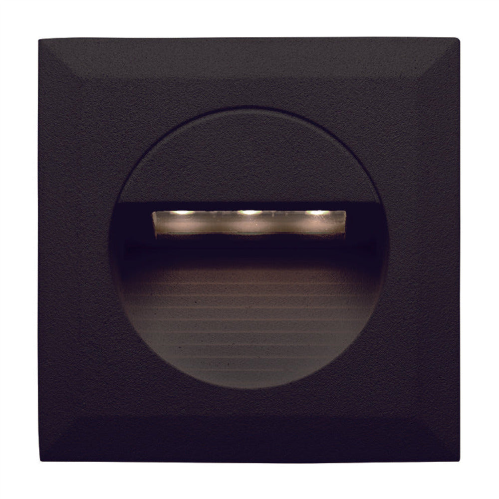 Buy Outdoor Step Lights Australia Rye 1.2W LED Square Steplight Black - MW1811SBLK