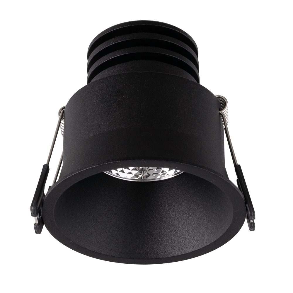 Buy Recessed LED Downlights Australia Unifit Fixed Recessed LED Downlight 10W Black Aluminium 3 CCT - S9008TC2BK