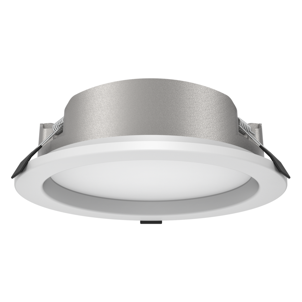 Buy Recessed Downlights Australia EXMOUTH S9523TC Recessed LED Round Shop Light Silver 28W/40W TRI Colour - S9523TC SL