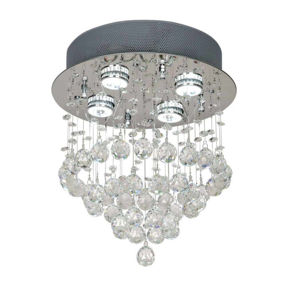 Buy Flush Mount Lights Australia Savina 4 Light 320mm Flush Mount Chrome & Clear - SAVINA CTC32-CH