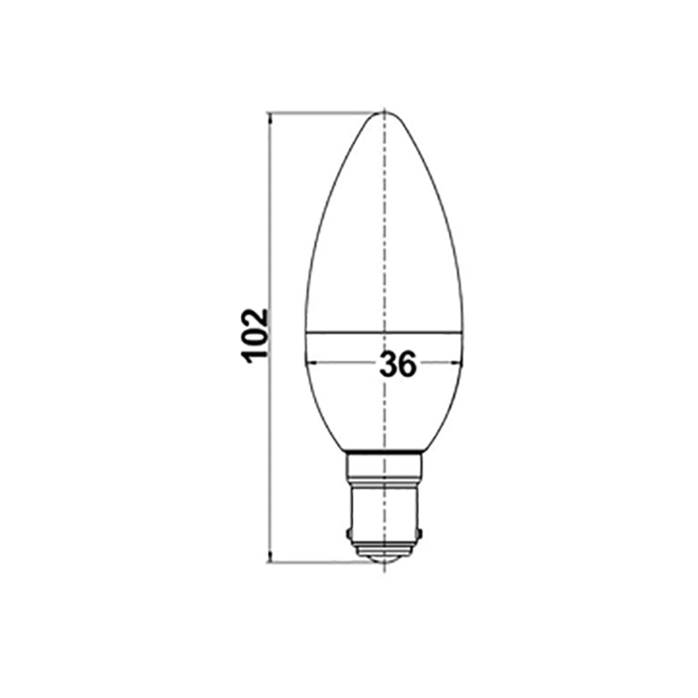 Buy LED Globes Australia Candle LED Globe SBC 3W 240V Frosted Aluminium 5000K - CAN17