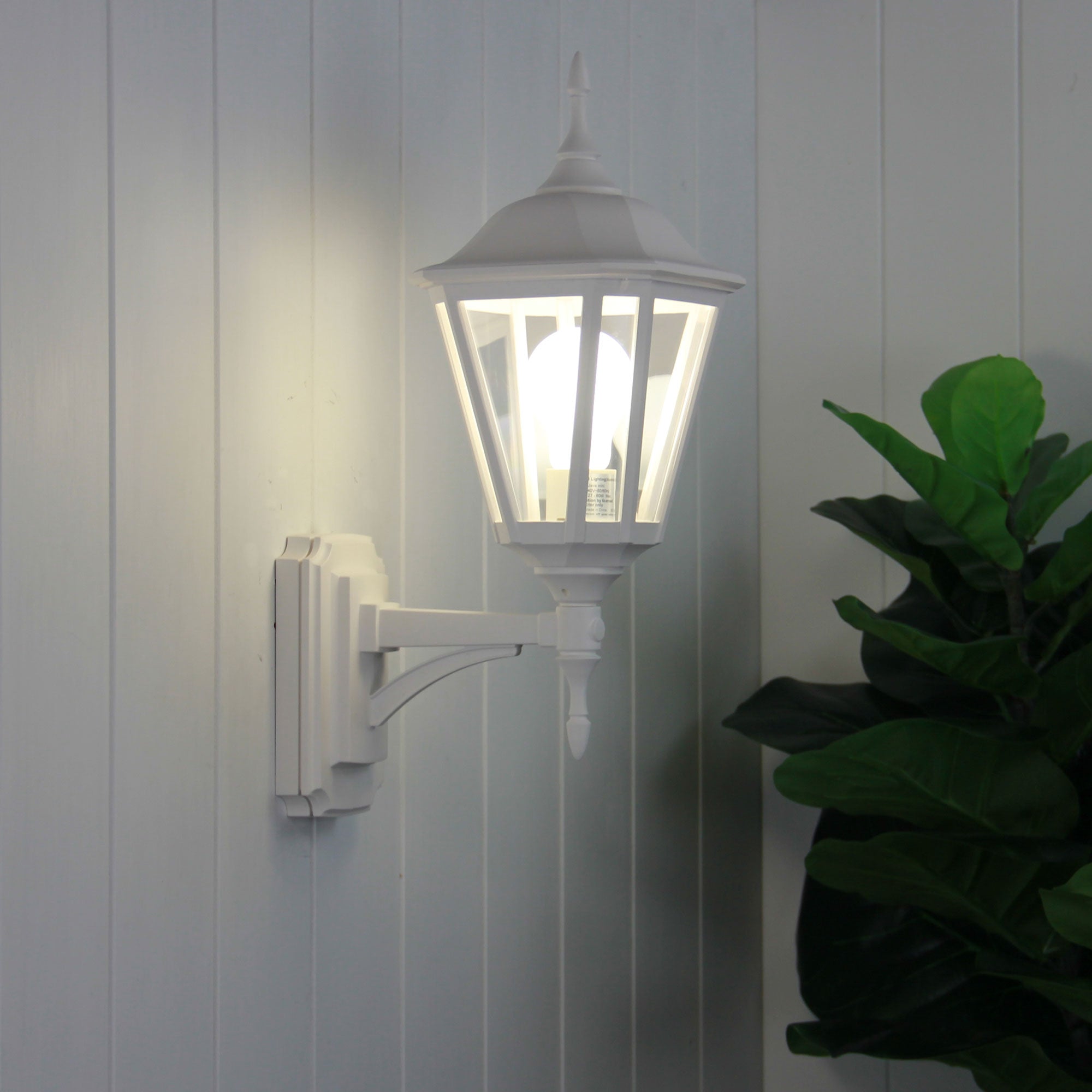Buy Outdoor Wall Lanterns Australia Java 1 Light Outdoor Light White - SG70410WH