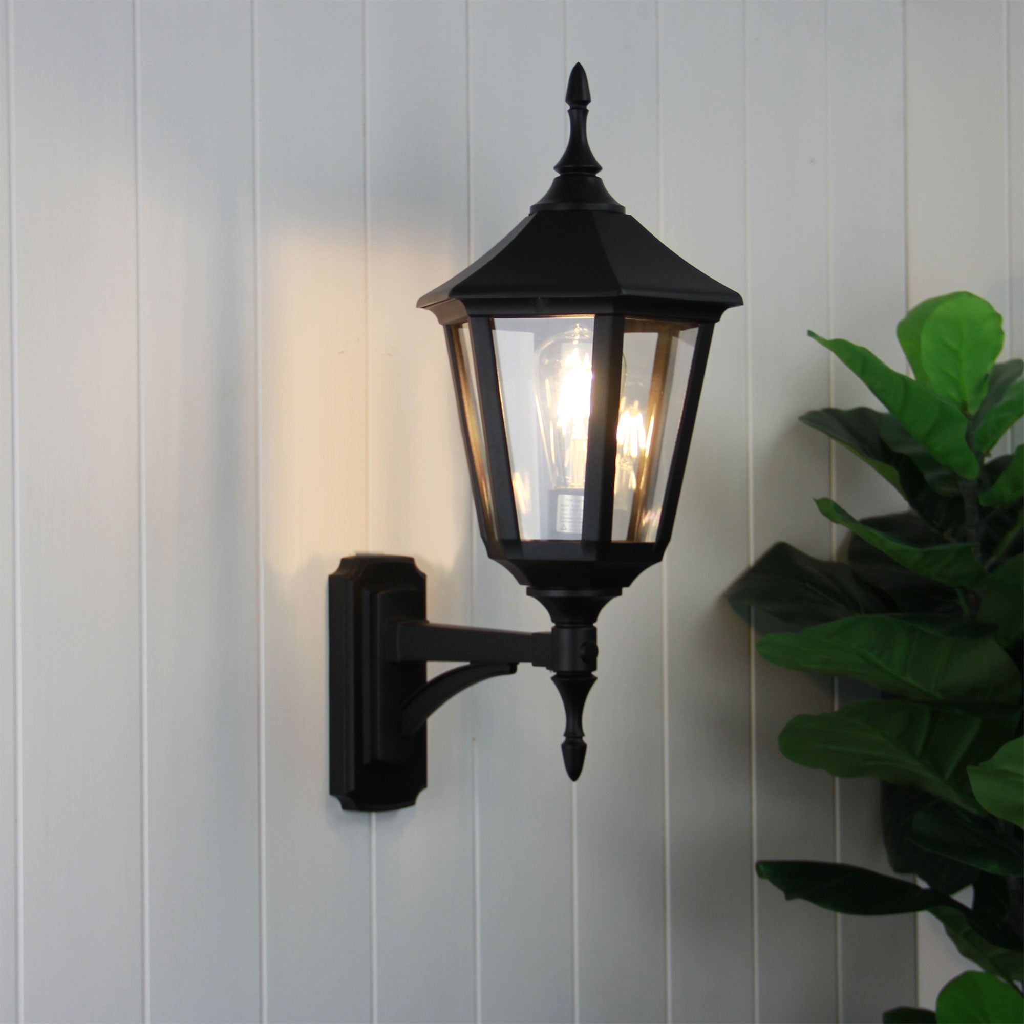 Buy Outdoor Wall Lanterns Australia Ibiza 1 Light Outdoor Light Black - SG70420BK