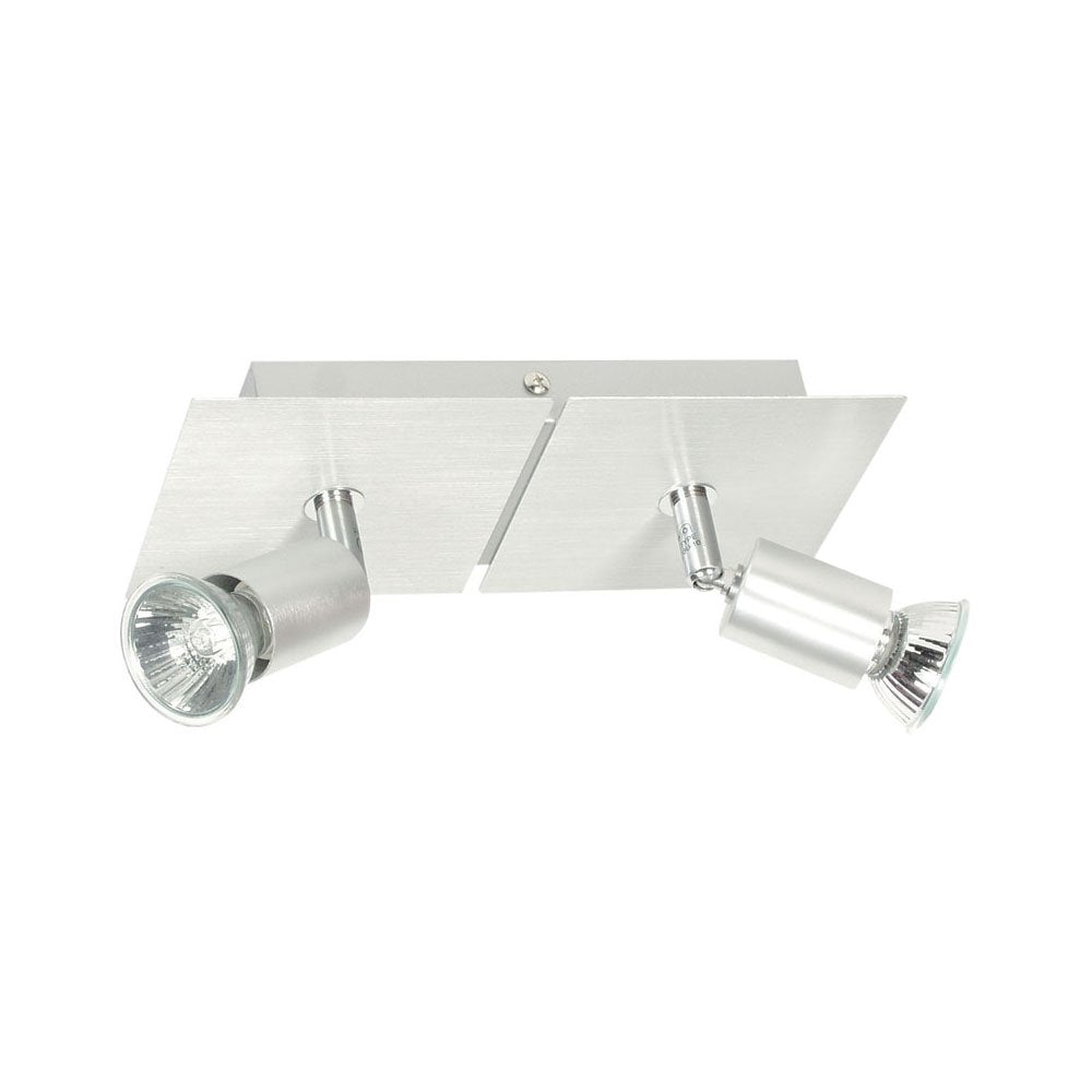 Buy Spotlights Australia Form 2 Light Spotlight GU10 Satin Aluminium - SL57321/2SA