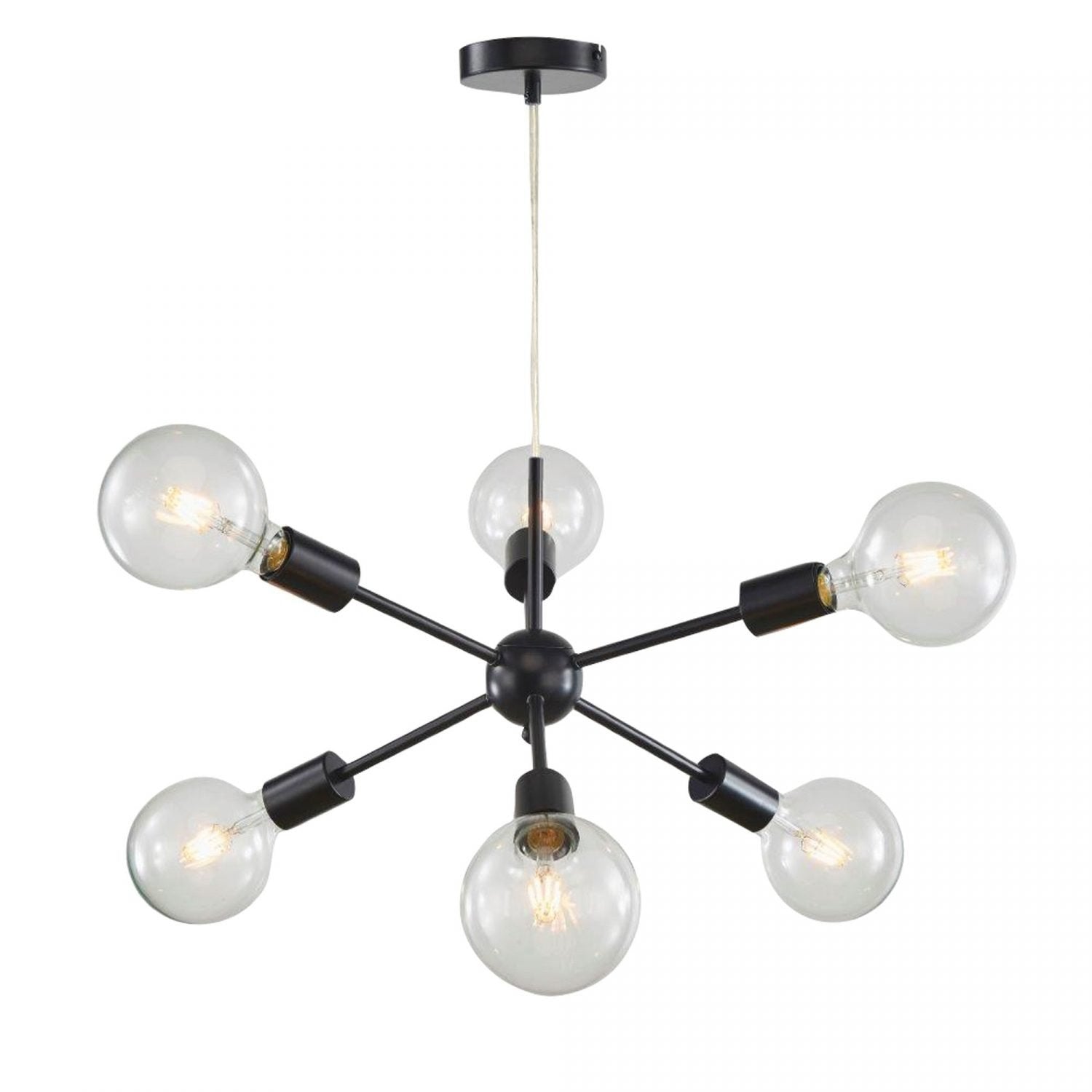 Buy Pendant lights australia - Sputnik 6 Light Pendant Black - SL63206BK