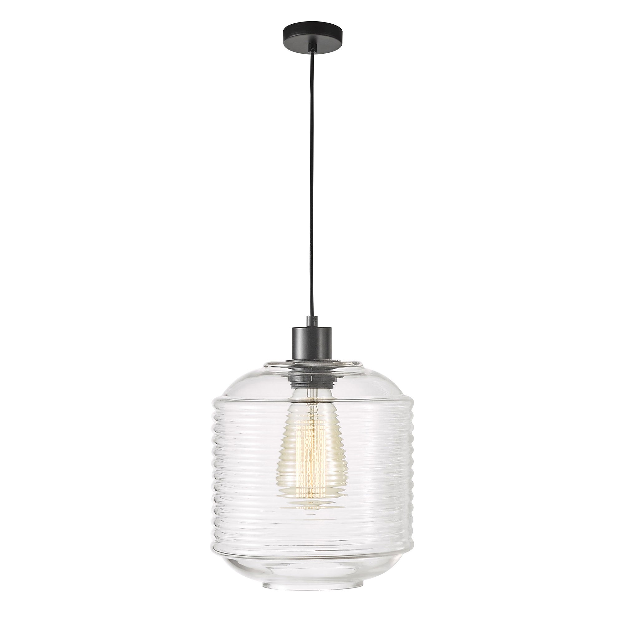 Buy Pendant Lights Australia Marconi Pendant Light W250mm Black Metal - SL63512CL
