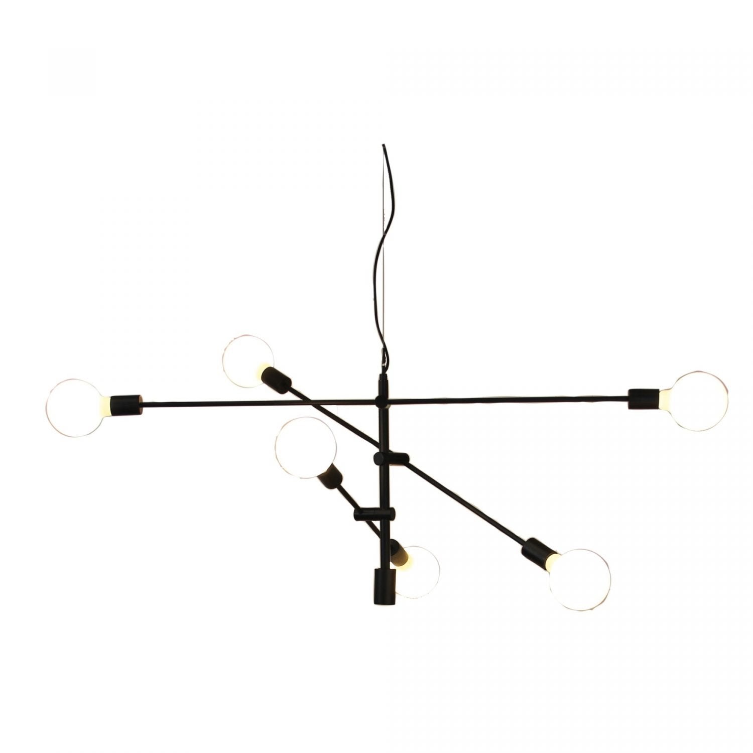 Buy Pendant Lights Australia Chelsea 6 Light Pendant Black 1200mm - SL64407BK