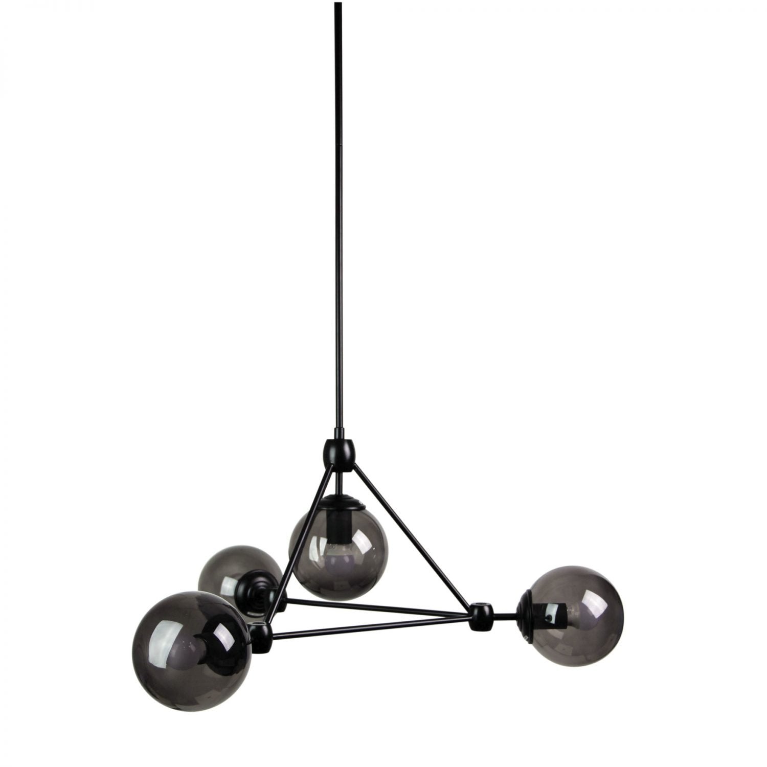 Buy Pendant Lights Australia Lunar 4 Light Pendant Smoke & Matt Black - SL64412/4BK