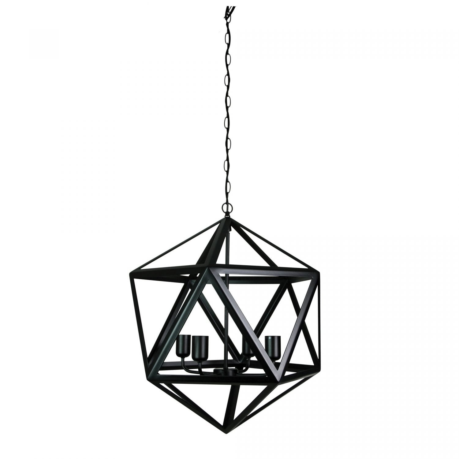 Buy Pendant Lights Australia Geo 4 Light Pendant Matt Black - SL64534BK