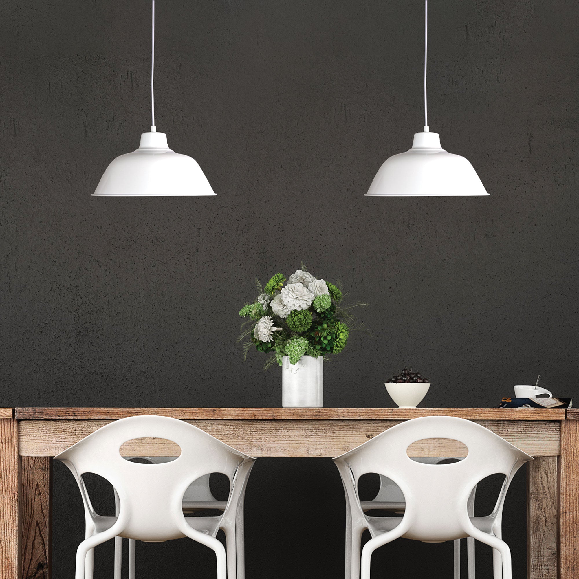 Buy Pendant Lights Australia Forge 1 Light Single Pendant 300mm White - SL64730WH