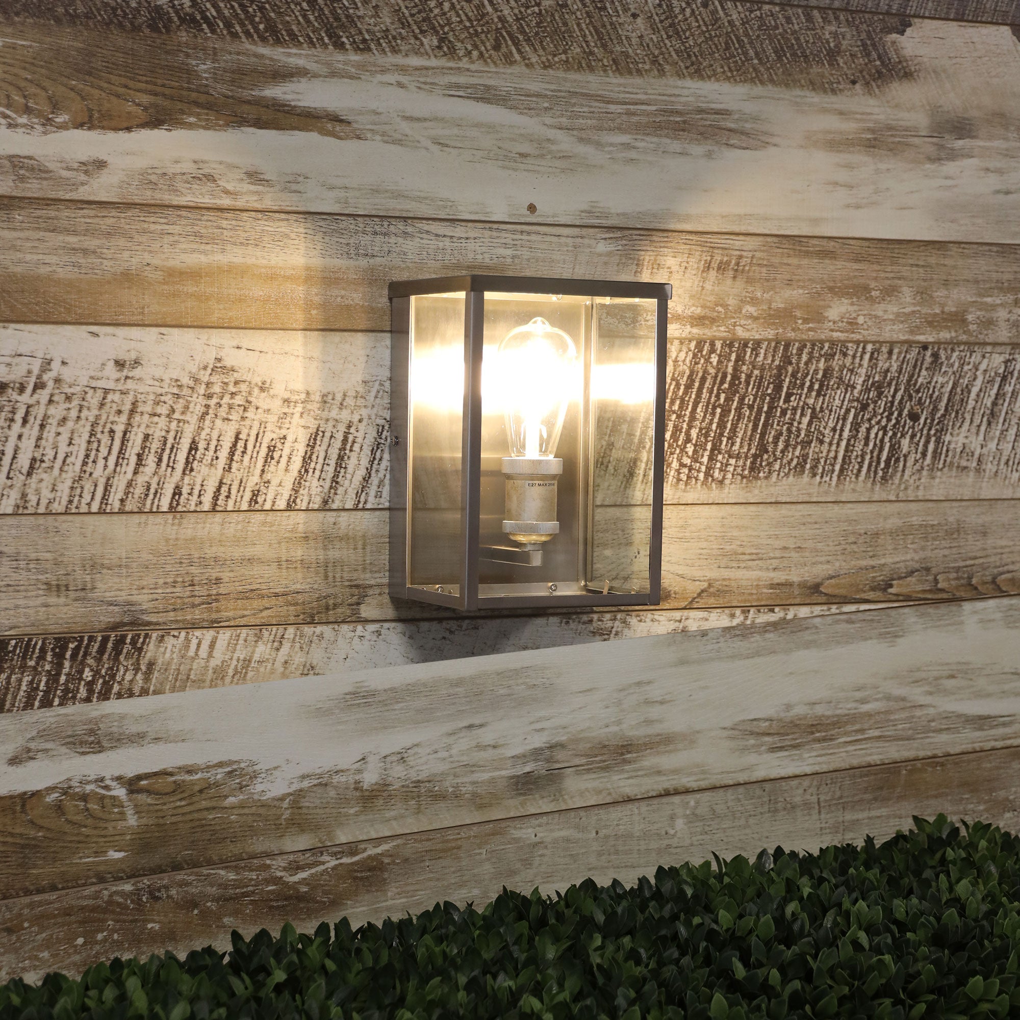 Buy Outdoor Wall Lanterns Australia Oakland Outdoor Wall Light Brushed Chrome - SL64908BC