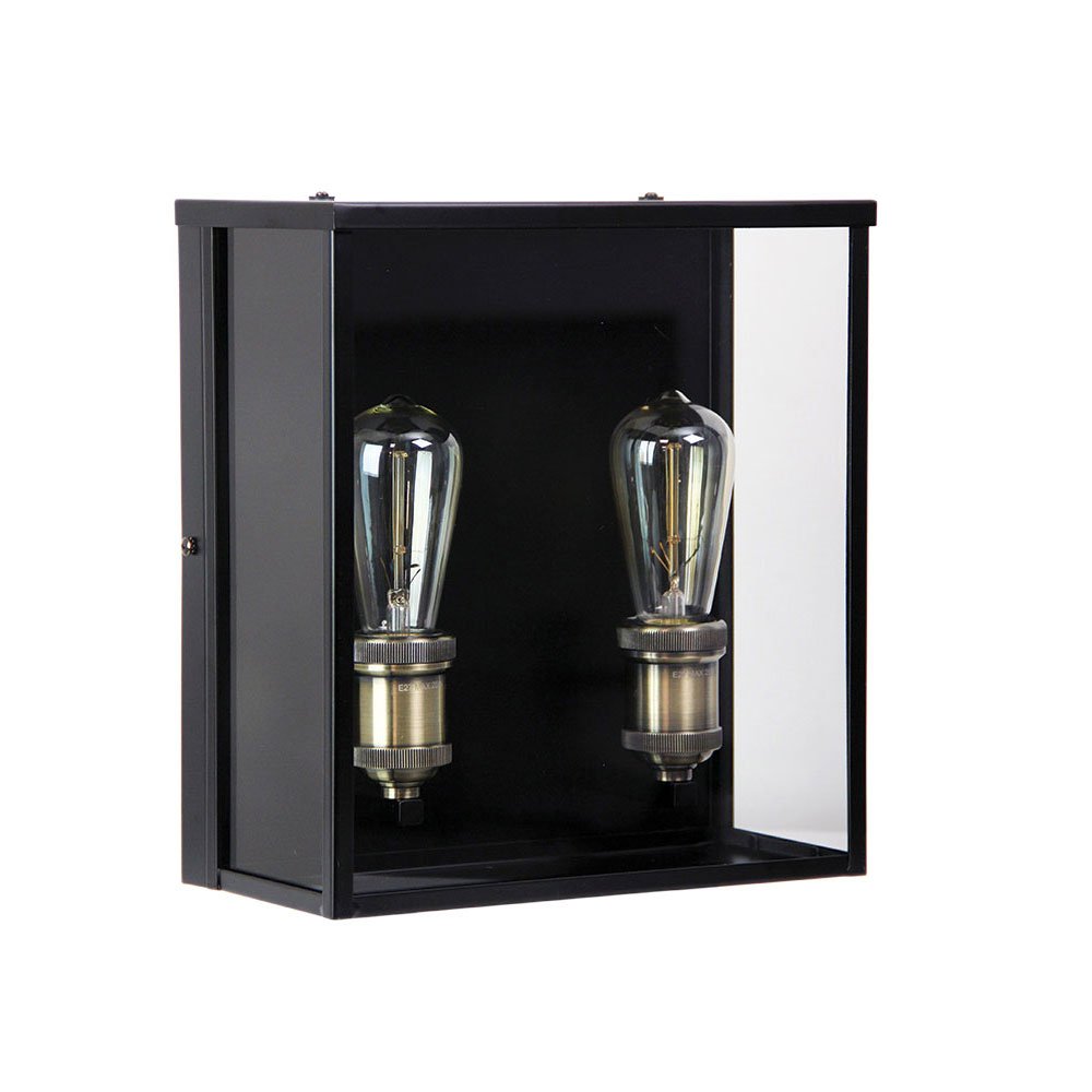 Buy Exterior Wall Lights Australia Oakland 2 Light Outdoor Wall Light Black - SL64909BK