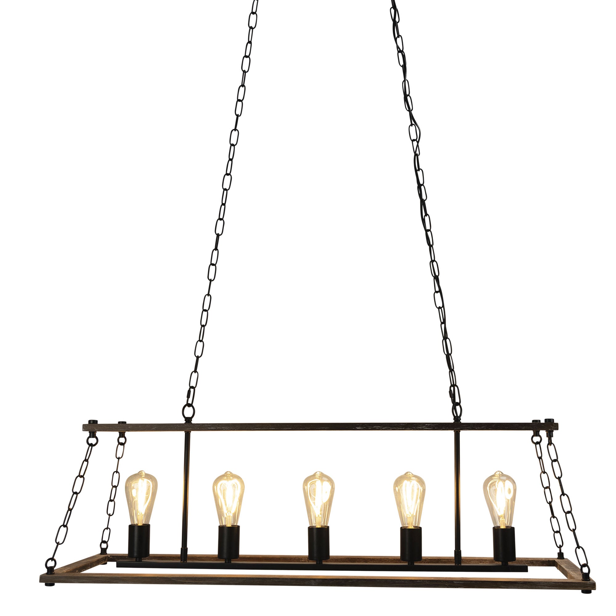 Buy Island Pendant Lights Australia Island 5 Light Pendant Natural / Black - SL65115