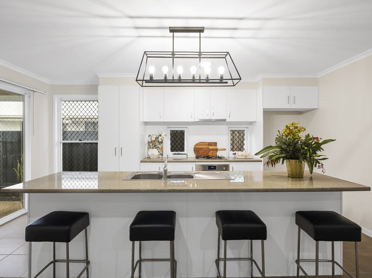 Buy Island Pendant Lights Australia Southport 6 Light Pendant Black - SL66906BK