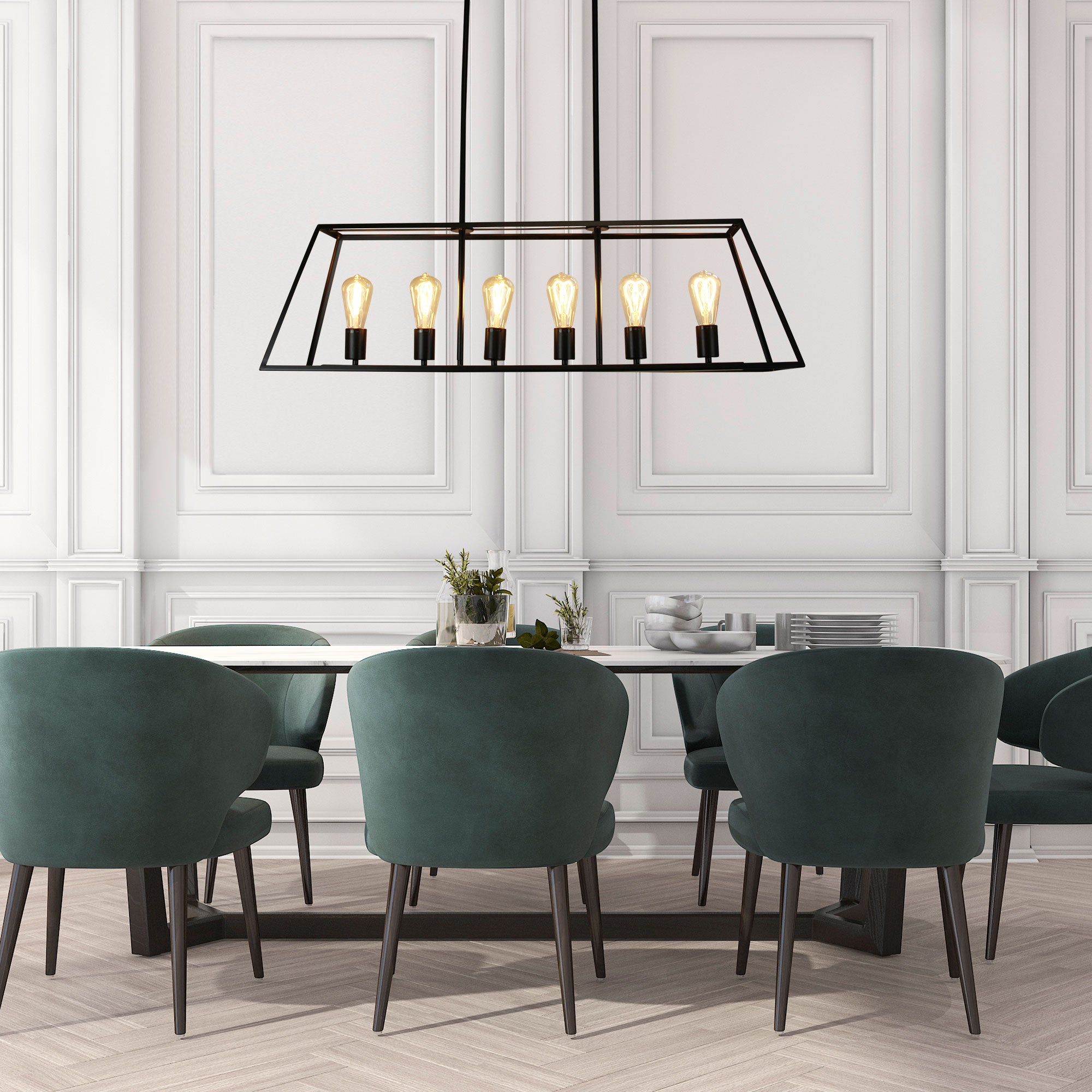 Buy Island Pendant Lights Australia Southport 6 Light Pendant Black - SL66906BK
