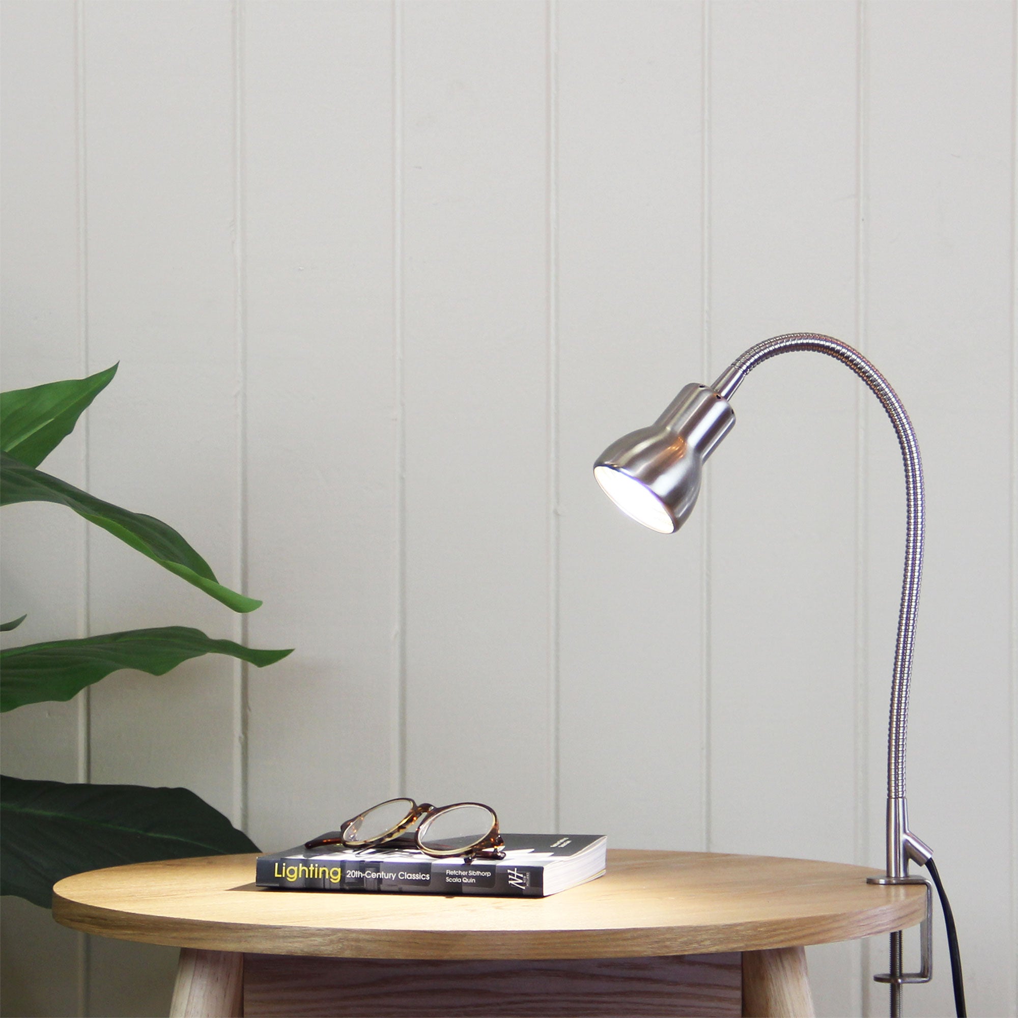 Scope 1 Light Desk Lamp With Clamp Brushed Chrome - SL98431BC