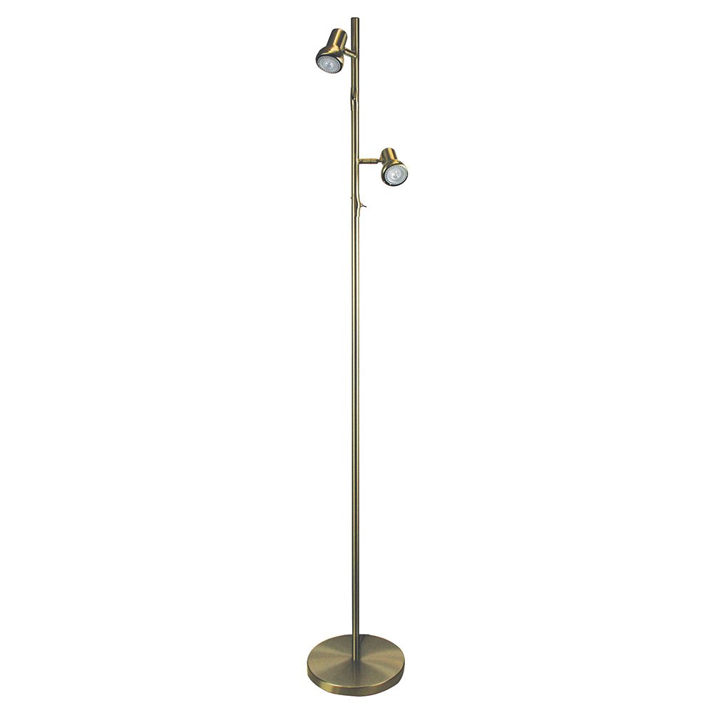 Buy Floor Lamps Australia Daxam 2 Light Floor Lamp LED Antique Brass - SL98592AB