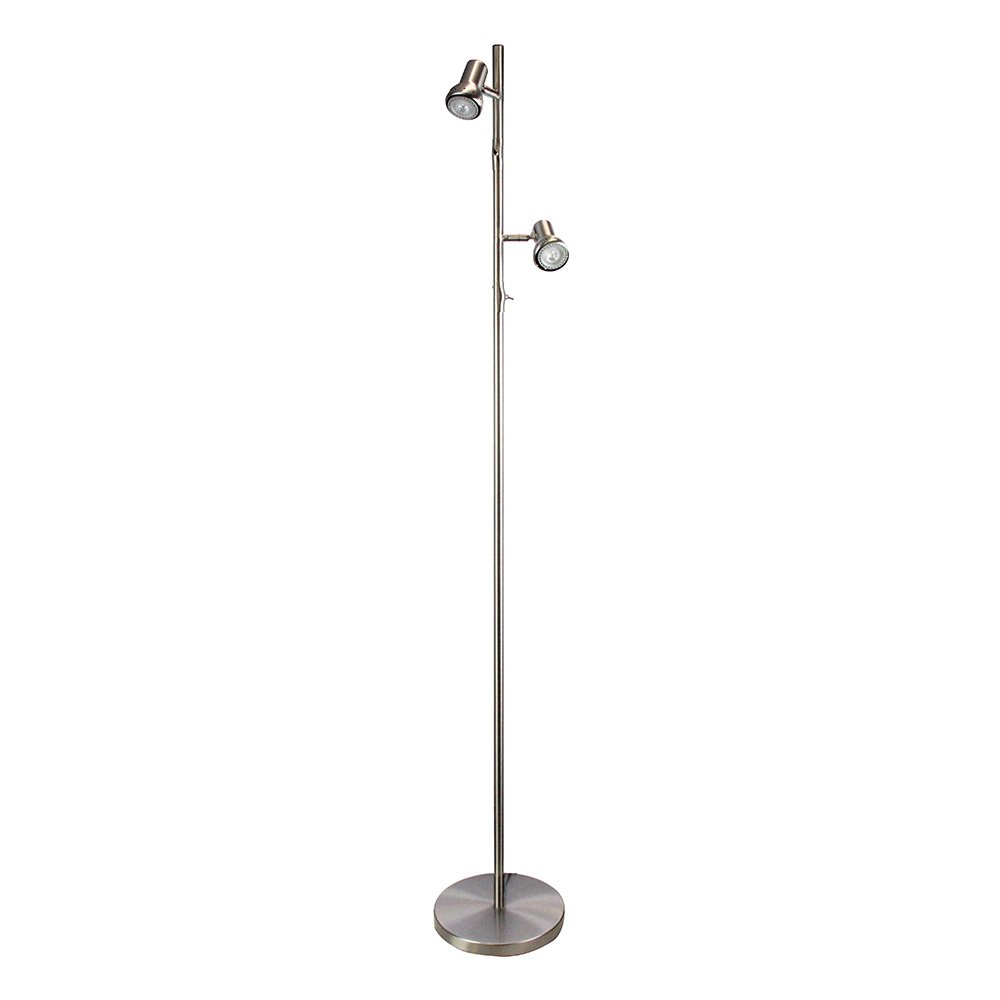 Buy Floor Lamps Australia Daxam 2 Light Floor Lamp LED Brushed Chrome - SL98592BC