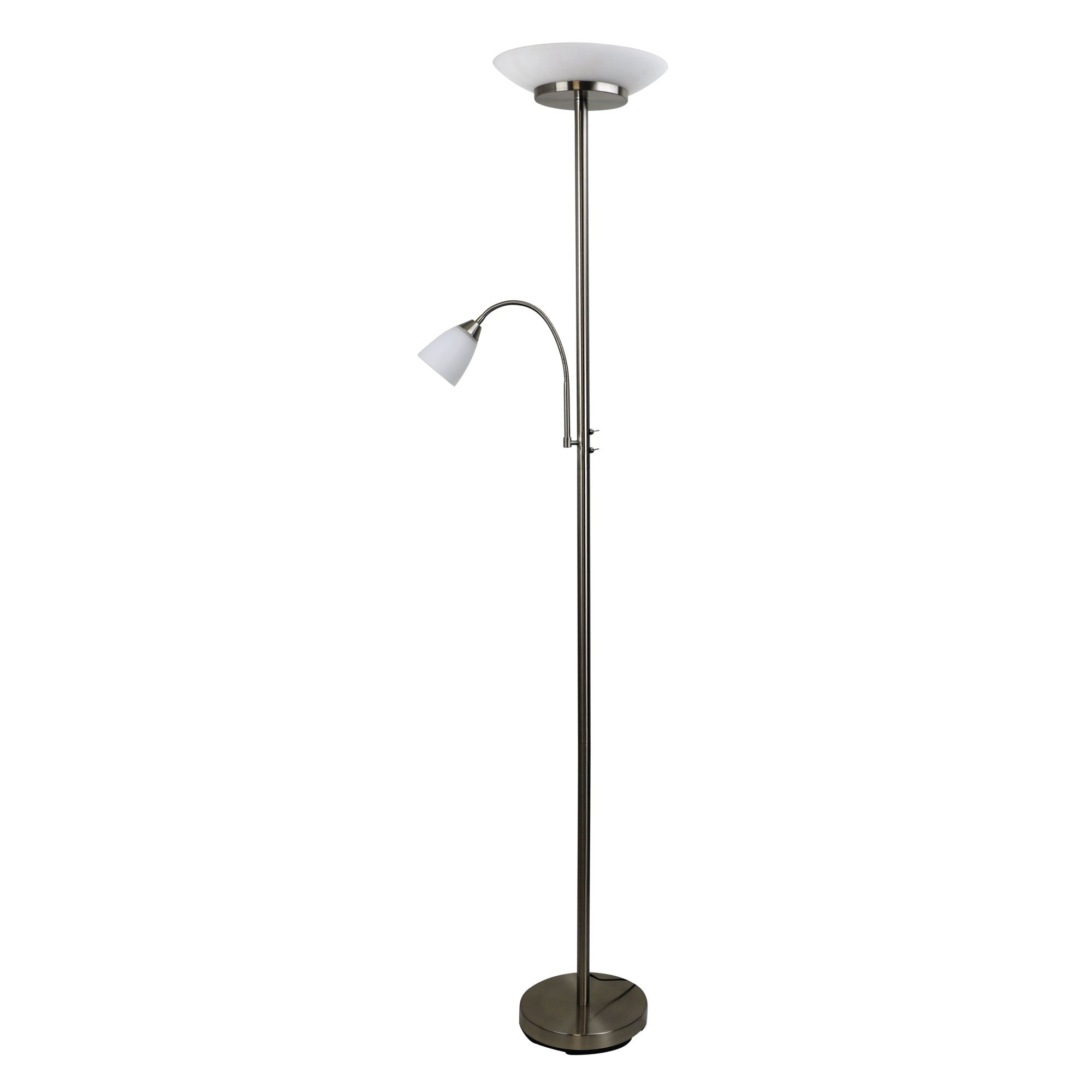 Buy Mother & Child Floor Lamps Australia Siena Mother & Child LED Floor Lamp Brushed Chrome - SL98599BC