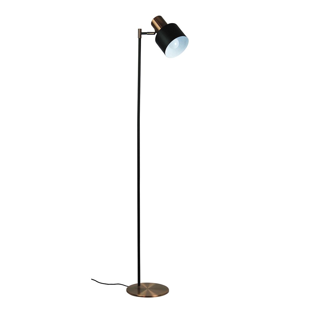 Buy Floor Lamps Australia Ari 1 Light Floor Lamp Black With Copper Head - SL98787CO