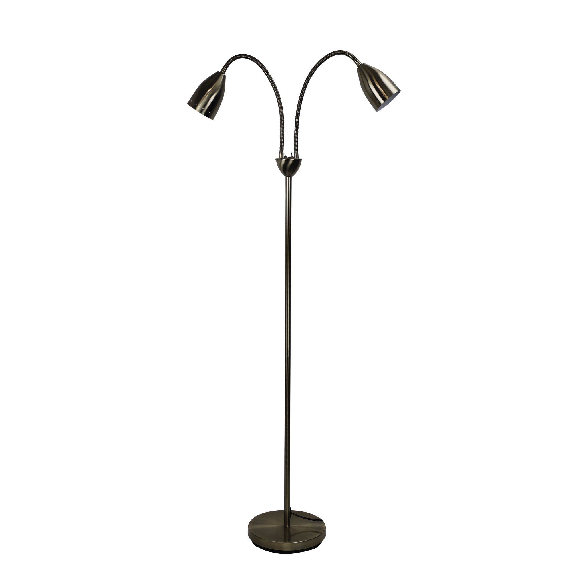 Buy Floor Lamps Australia Stan 2 Light Floor Lamp Antique Brass - SL98822AB
