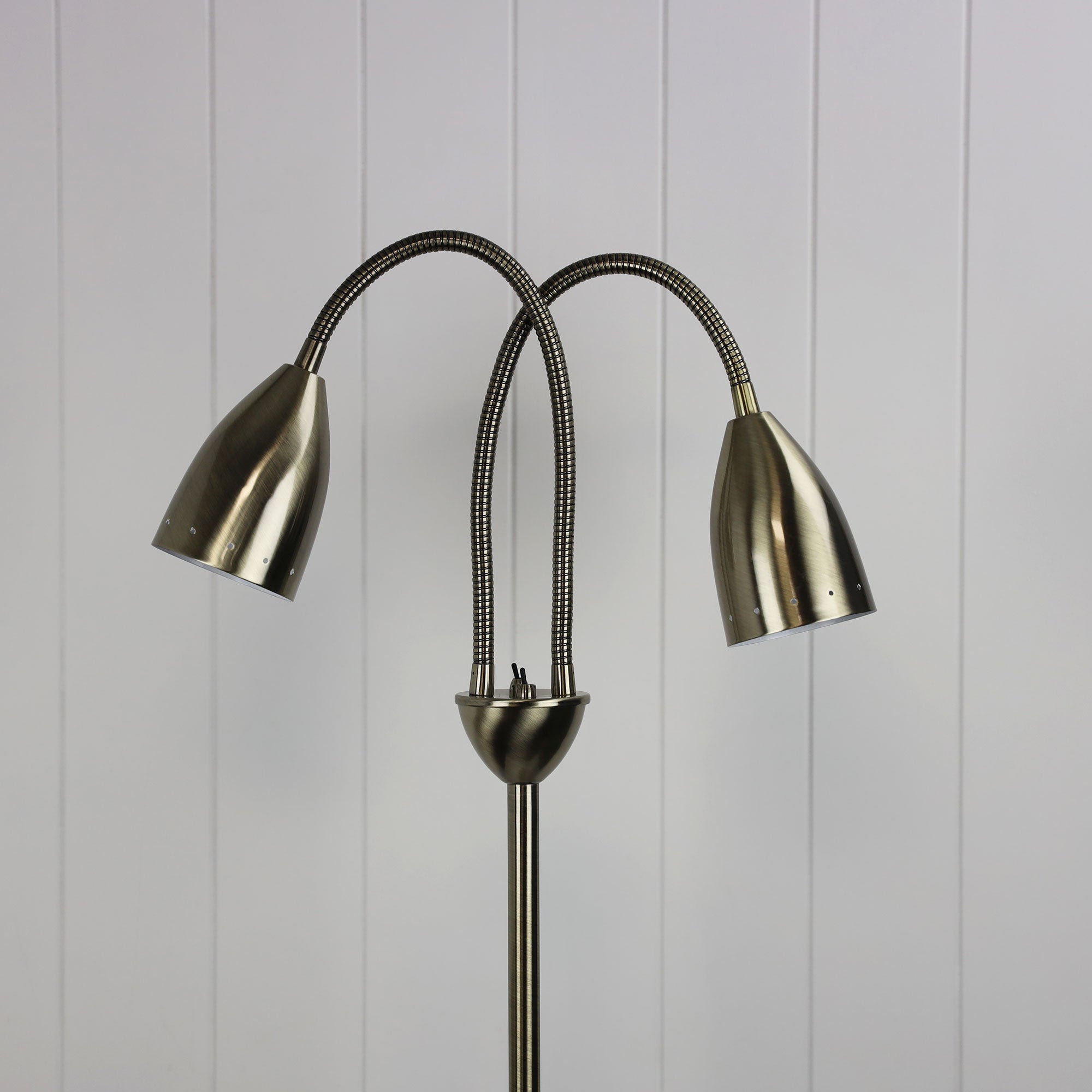 Buy Floor Lamps Australia Stan 2 Light Floor Lamp Antique Brass - SL98822AB