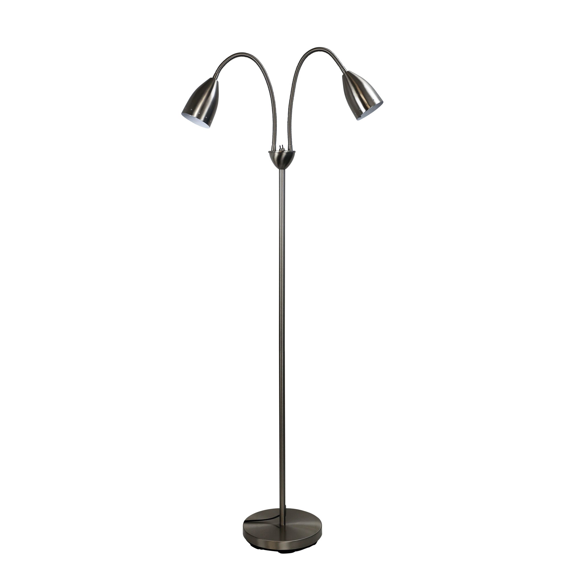 Buy Floor Lamps Australia Stan 2 Light Floor Lamp Brushed Chrome - SL98822BC