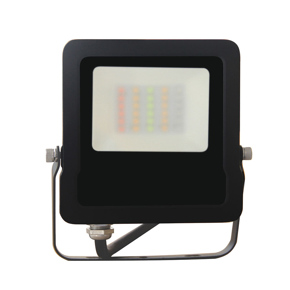 Buy Floodlights Australia Smart LED Floodlight W113mm Black Aluminium RGB+5000K - SMTFLOOD1