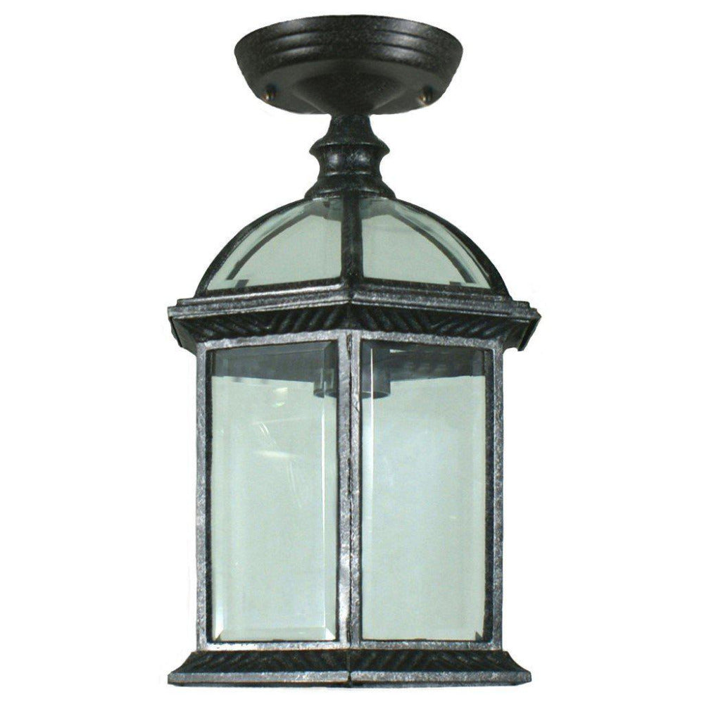 Buy Outdoor Close To Ceiling Lights Australia Station Under Eave Light Antique Black IP03 - 1000363