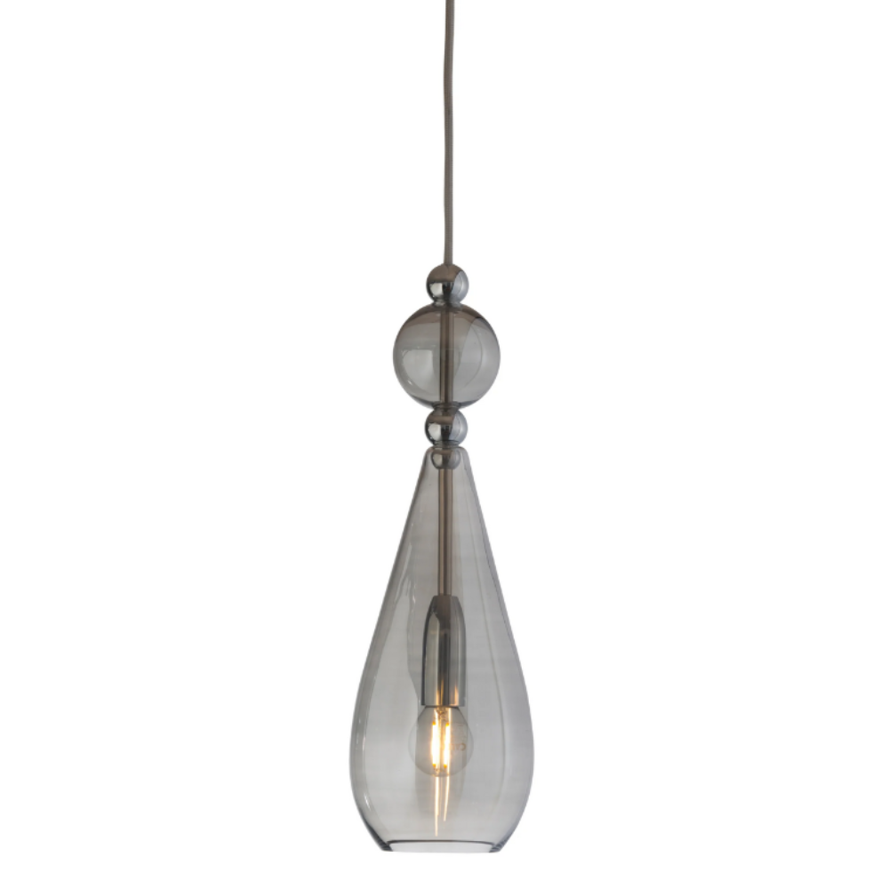 Buy Pendant Lights Australia Smykke Pendant Light W125mm Glass Shiny Silver - LA1011