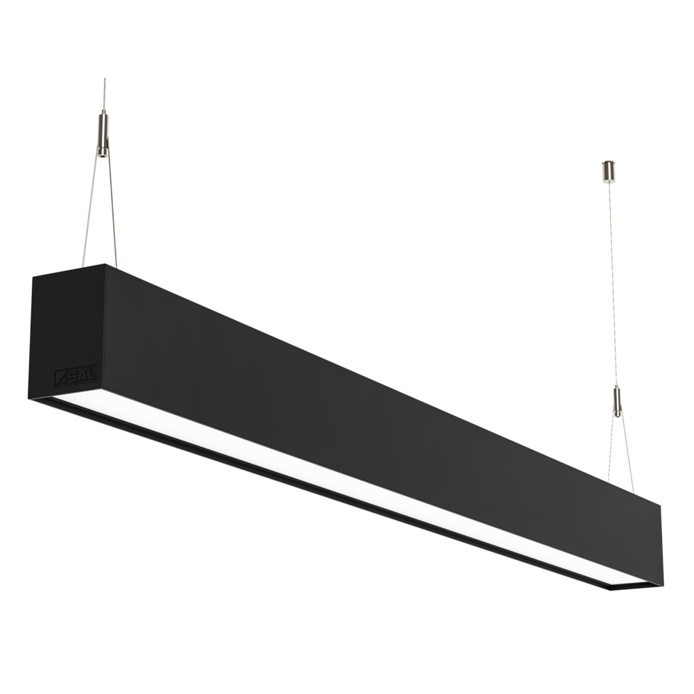 Buy LED Linear Lights Australia Titan LED Linear Light 40W Black Aluminium TRI Colour - S9776/40TC/BK