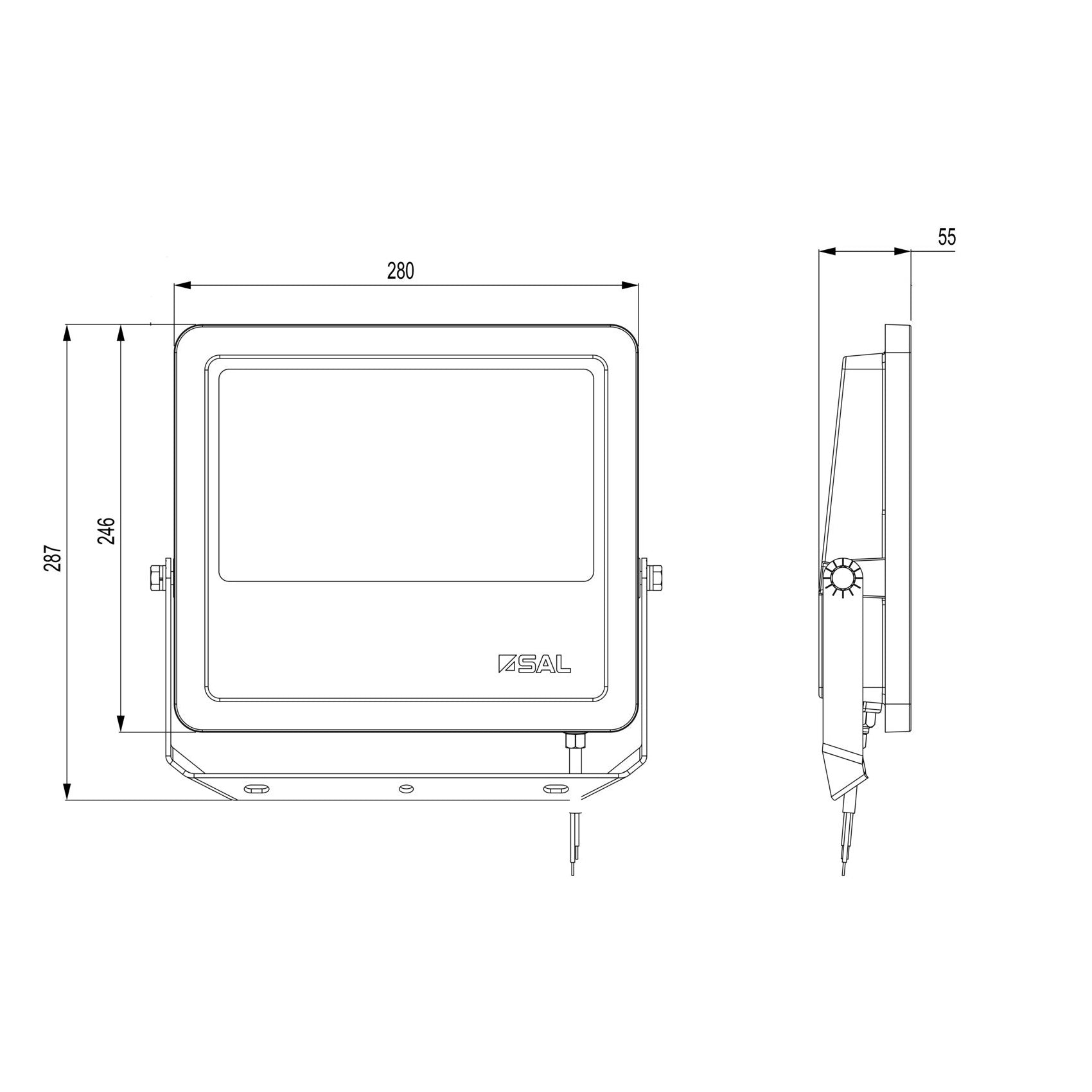 Buy Flood Lights Australia TRADESTAR Flood Light 100W Black Aluminium 3CCT - SE7169MP100TC