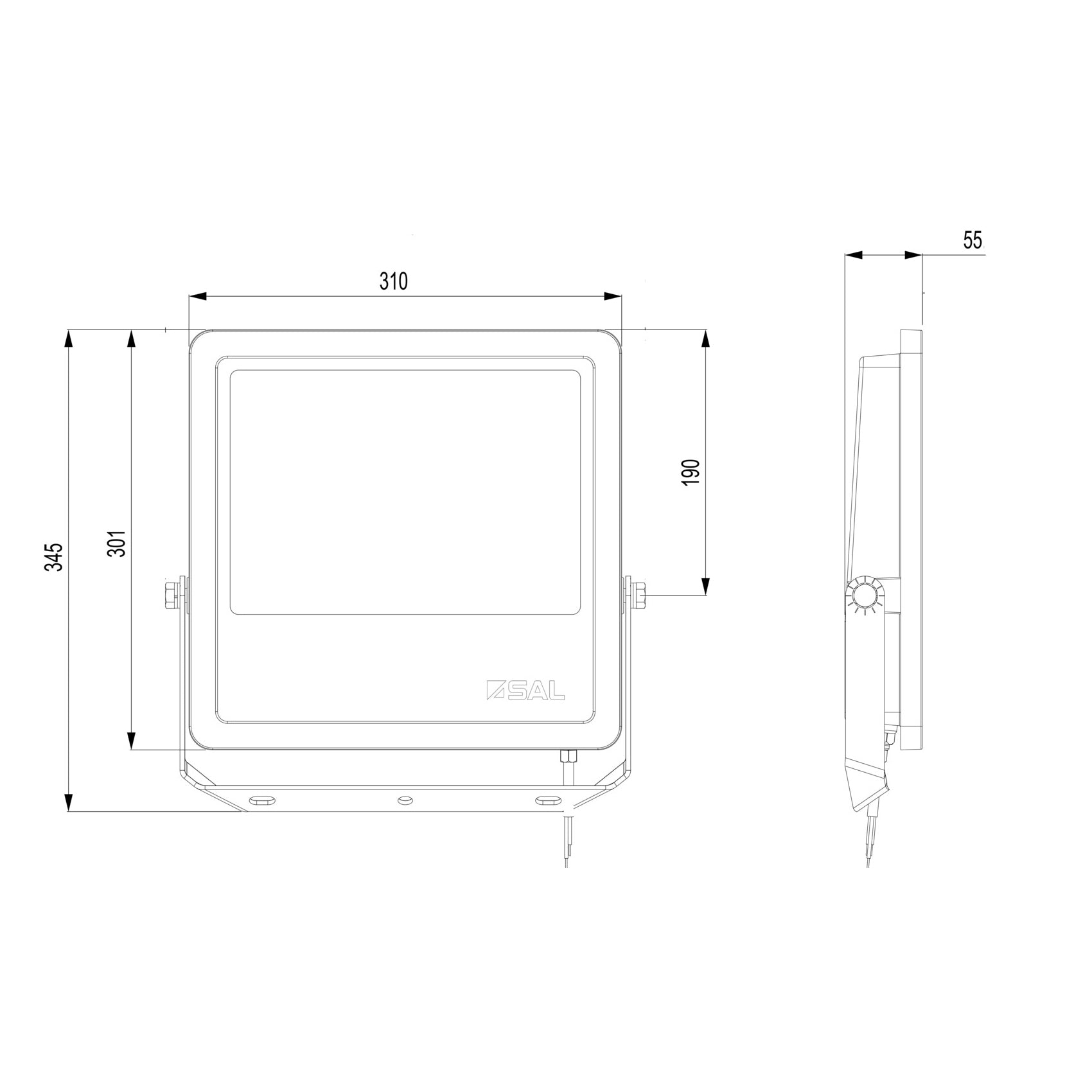 Buy Flood Lights Australia TRADESTAR Flood Light 150W Black Aluminium 3CCT - SE7169MP150TC