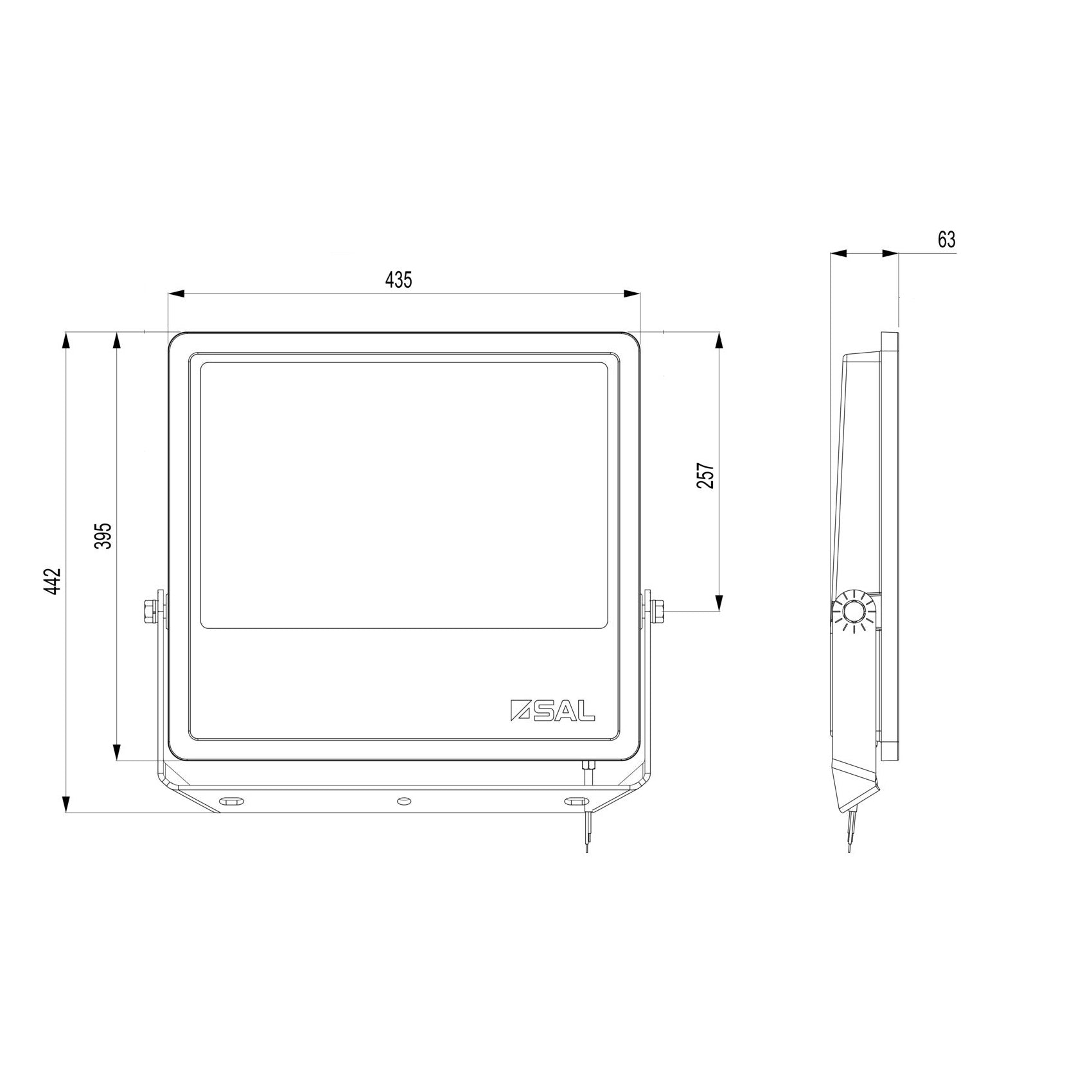Buy Flood Lights Australia TRADESTAR Flood Light 250W Black Aluminium 3CCT - SE7169MP250TC