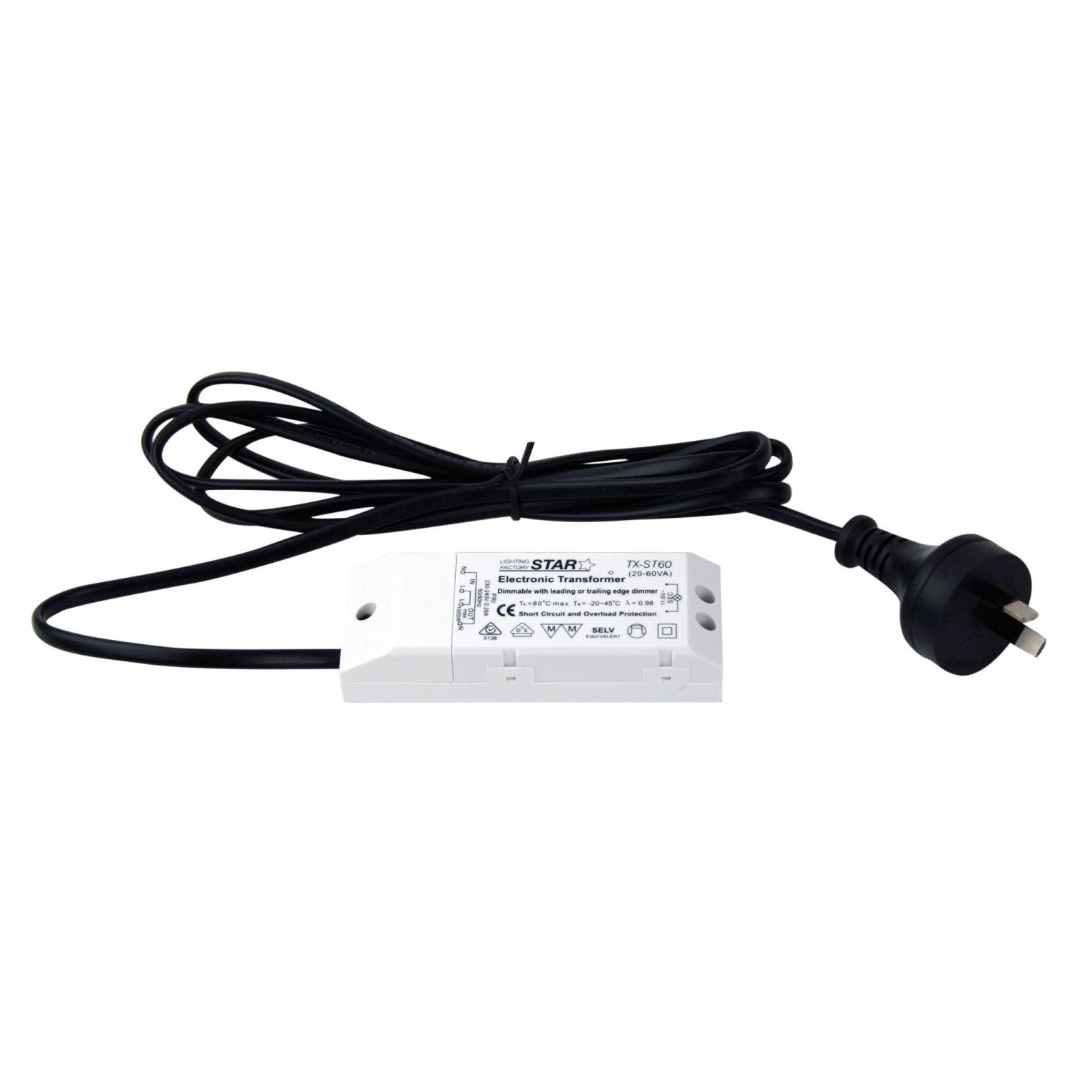 Buy Transformers Australia Star-60VA Transformer With Flex & Plug - TX-ST60FP