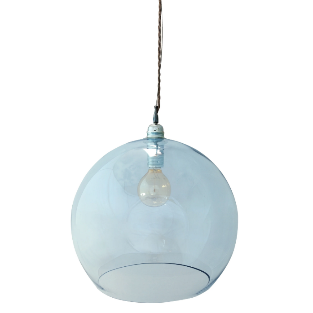Buy Pendant Lights Australia Rowan Pendant Light W390mm Glass Matt Silver - LA1017