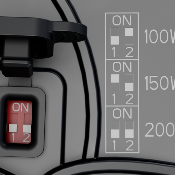 Buy LED High Bay Lights Australia UFO LED High Bay Light W300mm Black Aluminium TRI Colour - SHB23MP200TC