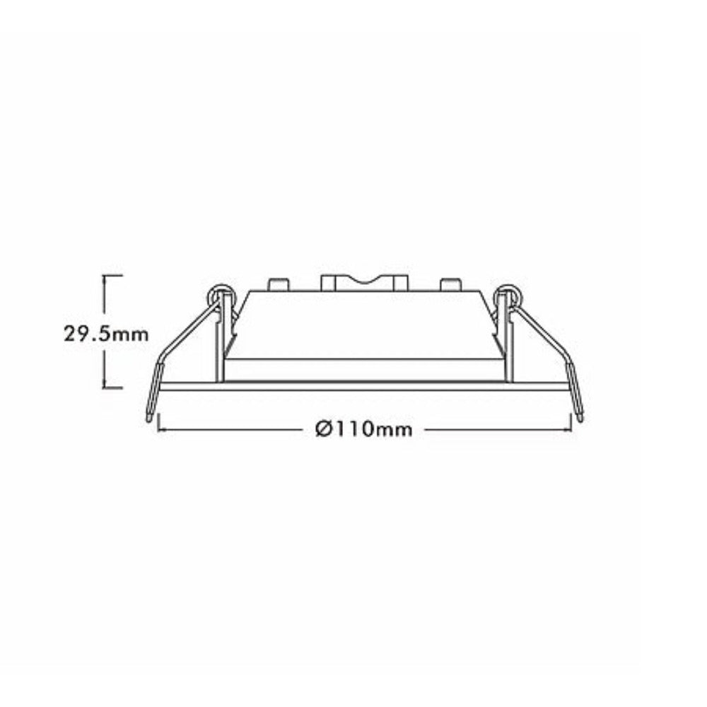 Buy Recessed Downlights Australia Recessed LED Downlight W110mm 10W White Aluminum 3 CCT - DL1071/WH/TC