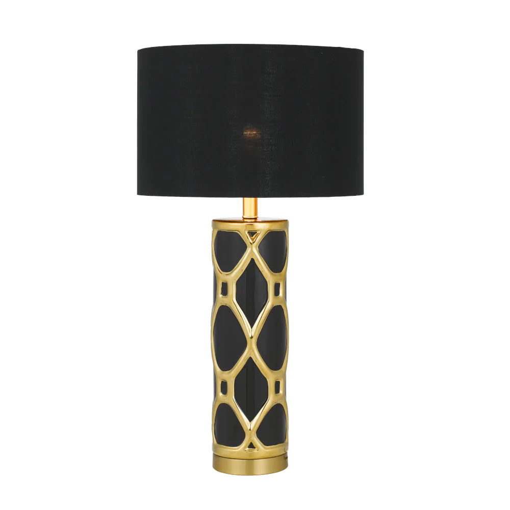 Buy Table Lamps Australia Vilma Table Lamp Black / Gold - VILMA TL-BKBK